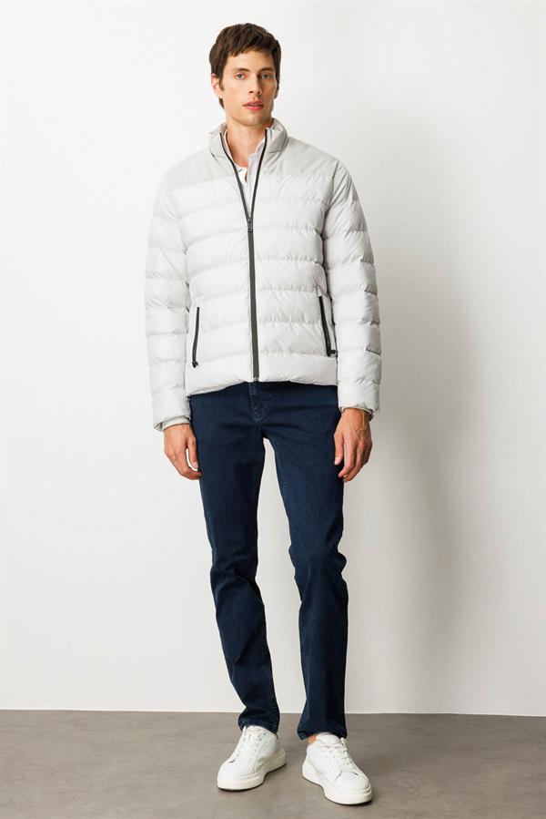 Erkek Kapitone Şişme Mont Taş