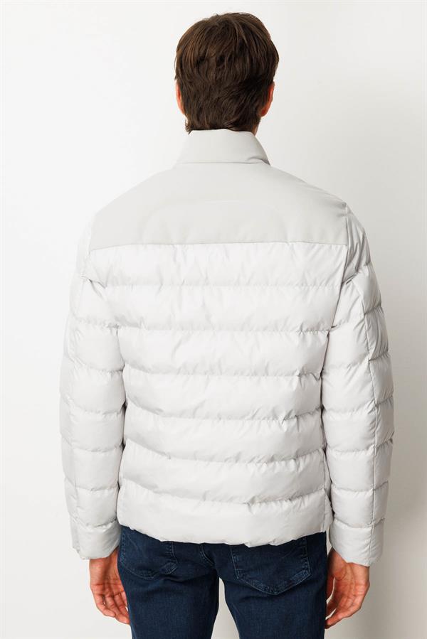 Erkek Kapitone Şişme Mont Taş