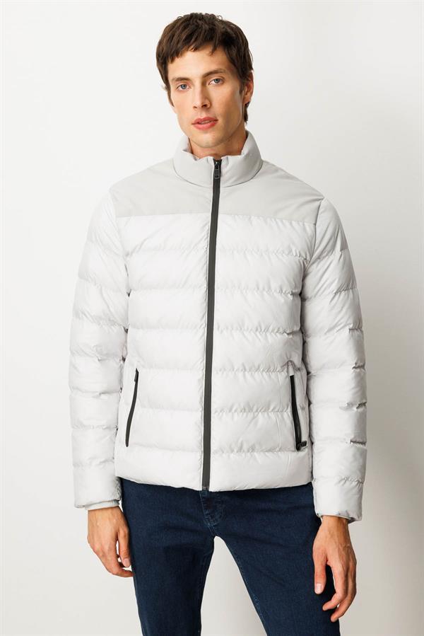 Erkek Kapitone Şişme Mont Taş