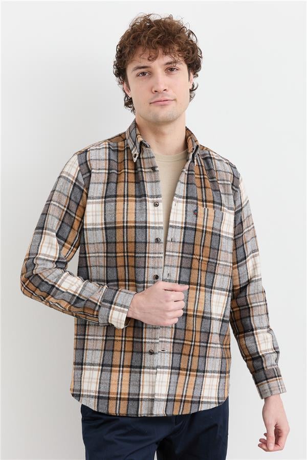 Мужская зимняя рубашка в клетку 11