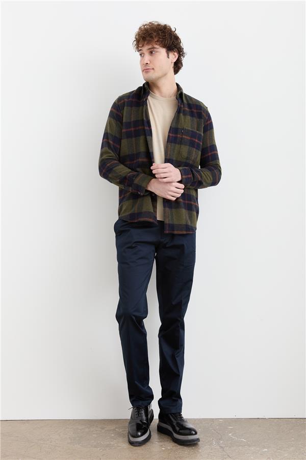 Мужская зимняя рубашка в клетку 14