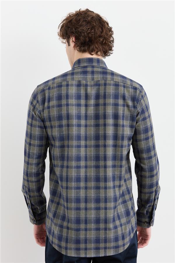 Мужская зимняя рубашка в клетку 27