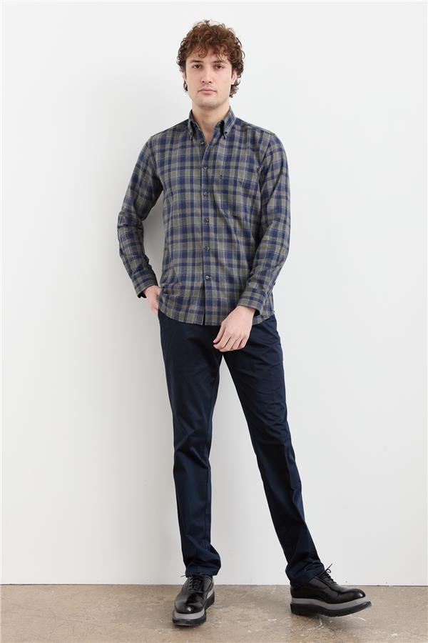 Мужская зимняя рубашка в клетку 27