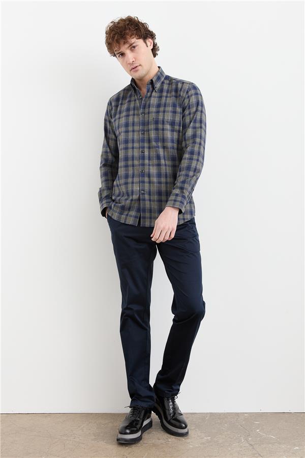 Мужская зимняя рубашка в клетку 27