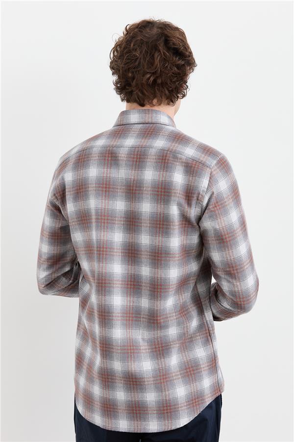 Мужская зимняя рубашка в клетку 30