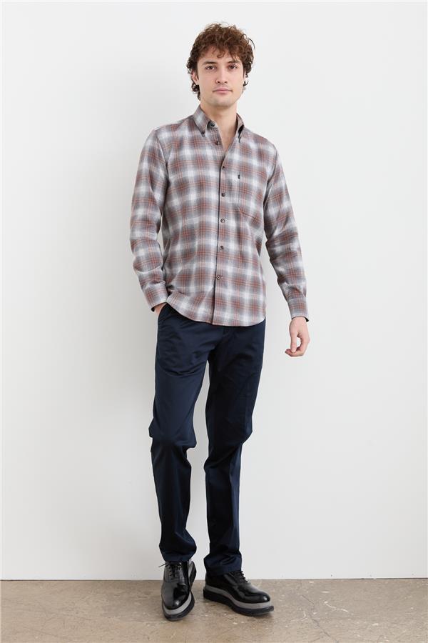 Мужская зимняя рубашка в клетку 30