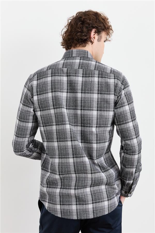 Мужская зимняя рубашка в клетку 31