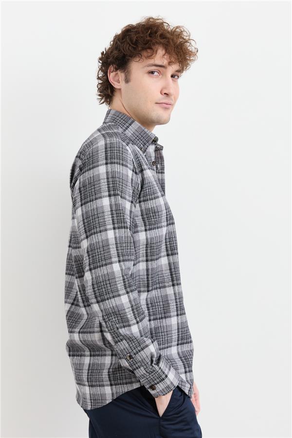 Мужская зимняя рубашка в клетку 31