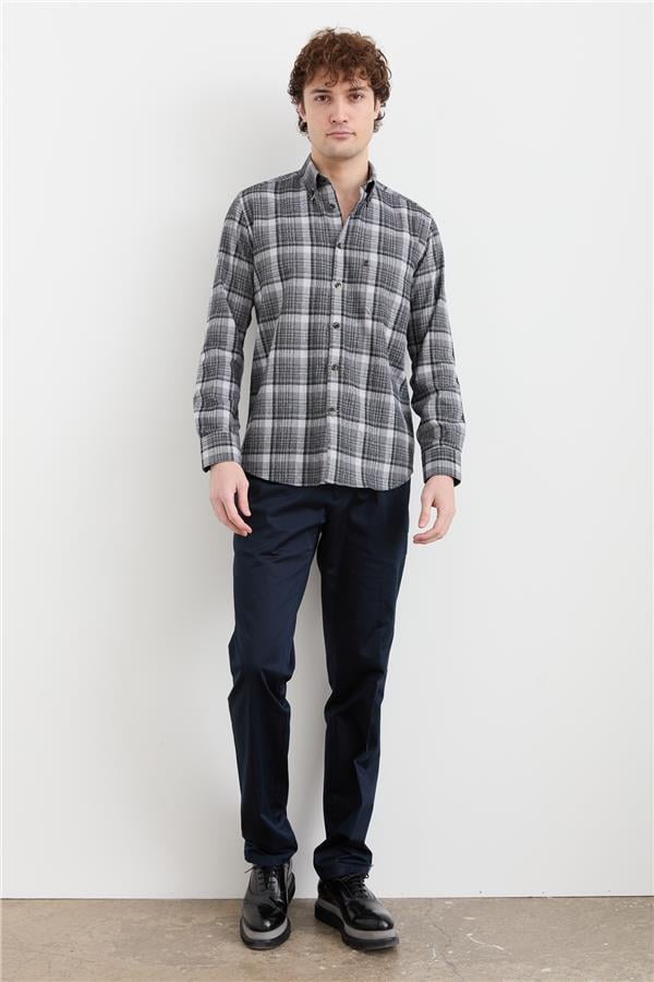 Мужская зимняя рубашка в клетку 31