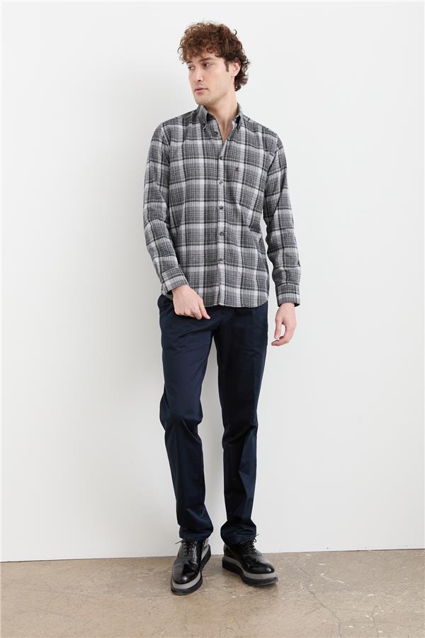 Мужская зимняя рубашка в клетку 31