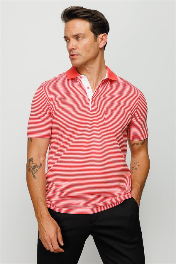 Мужская трикотажная футболка красная 