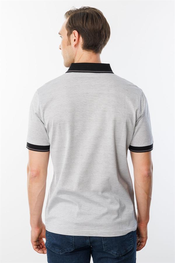 Erkek Merserize T-shirt Siyah