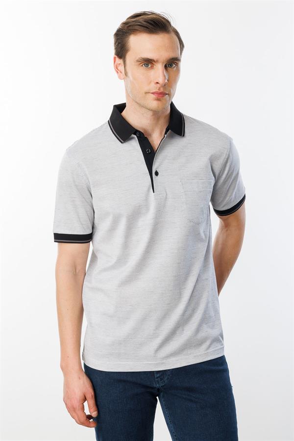 Erkek Merserize T-shirt Siyah