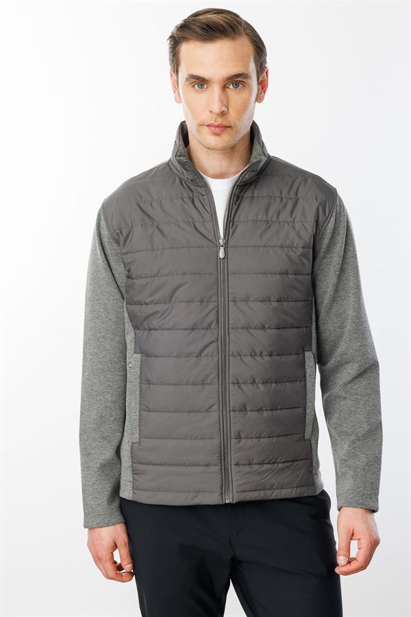 Erkek Önü Kapitone Eşofman Üstü Antra/Melanj