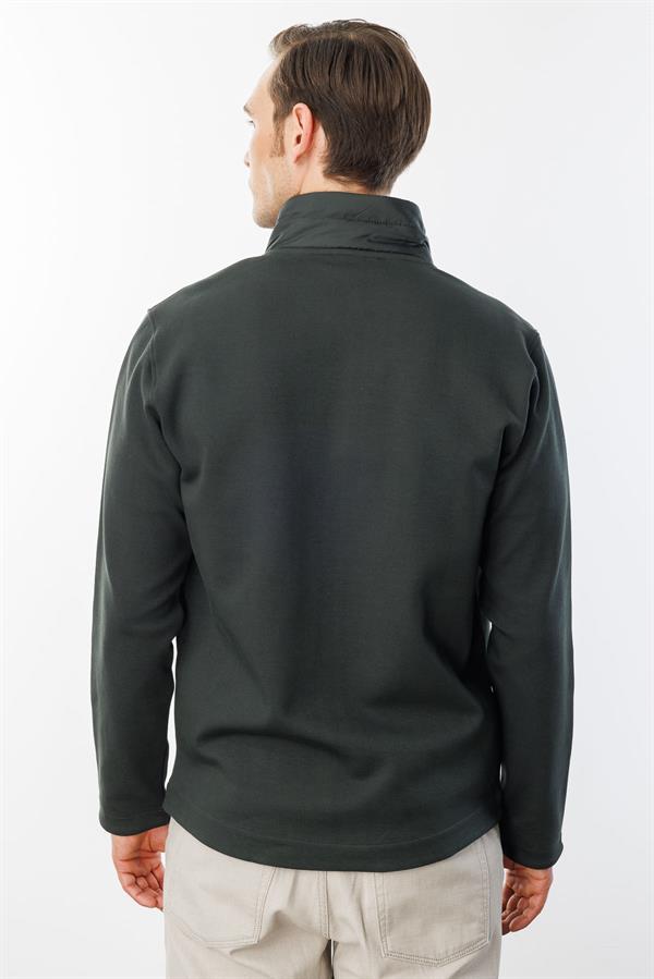 Erkek Önü Kapitone Eşofman Üstü Haki