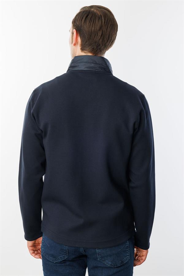 Erkek Önü Kapitone Eşofman Üstü Lacivert