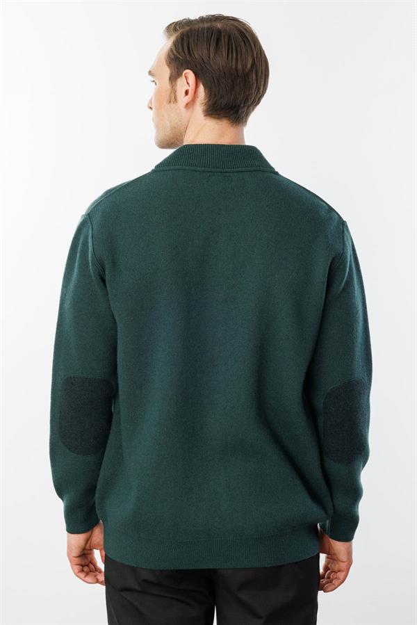 Мужское пальто из шерстяного трикотажа Зеленый