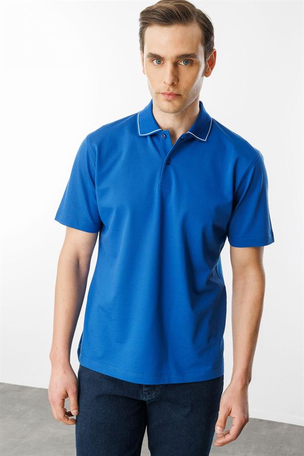 Erkek Polo Yaka Merserize T-shirt A.Saks