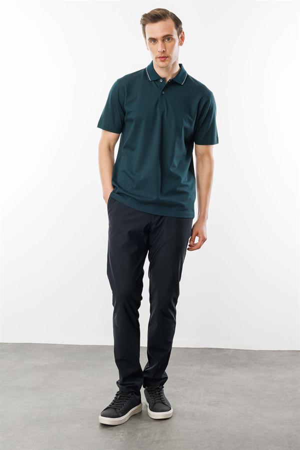 Mens Polo Neck Mercerized T-shirt N.Green