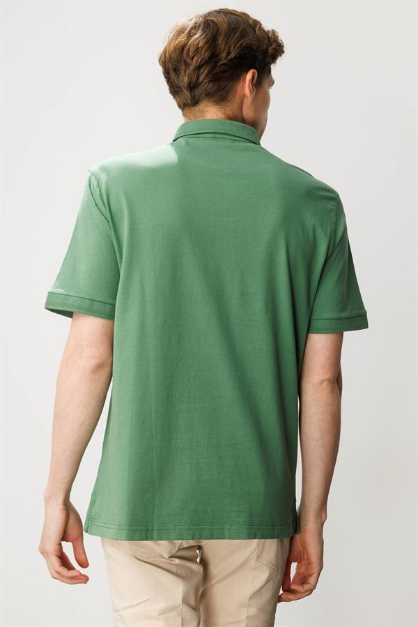 Erkek Polo Yaka T-shirt A.Yeşil