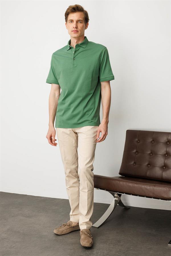 Erkek Polo Yaka T-shirt A.Yeşil