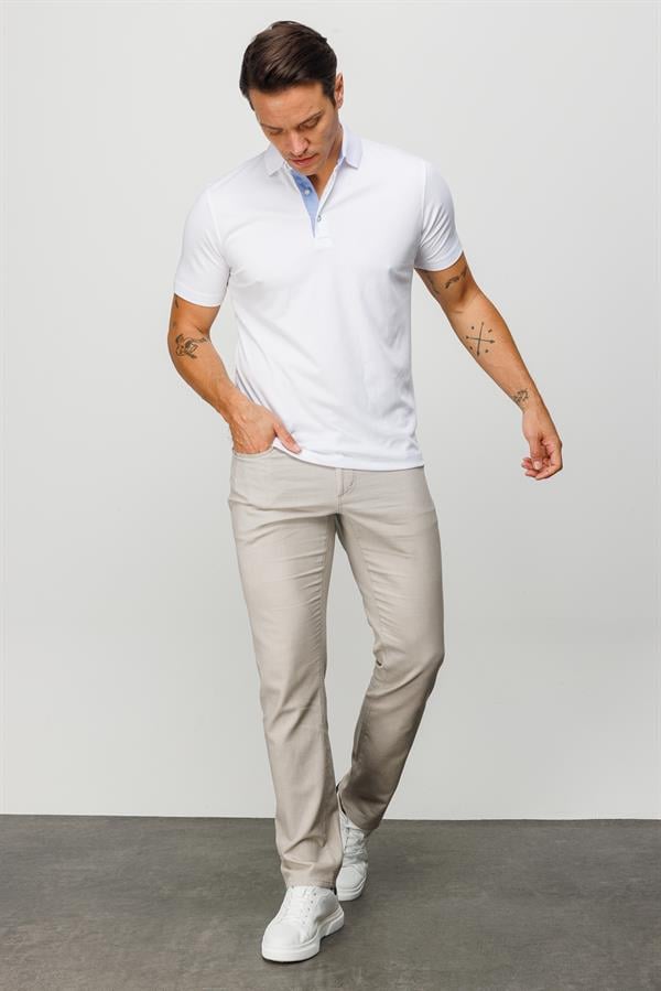 Мужская футболка поло белая