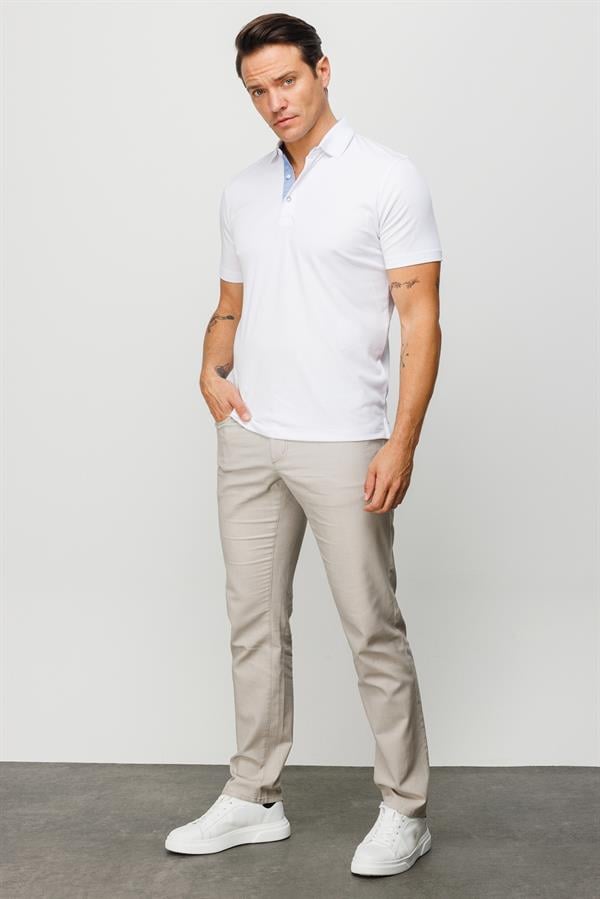 Мужская футболка поло белая