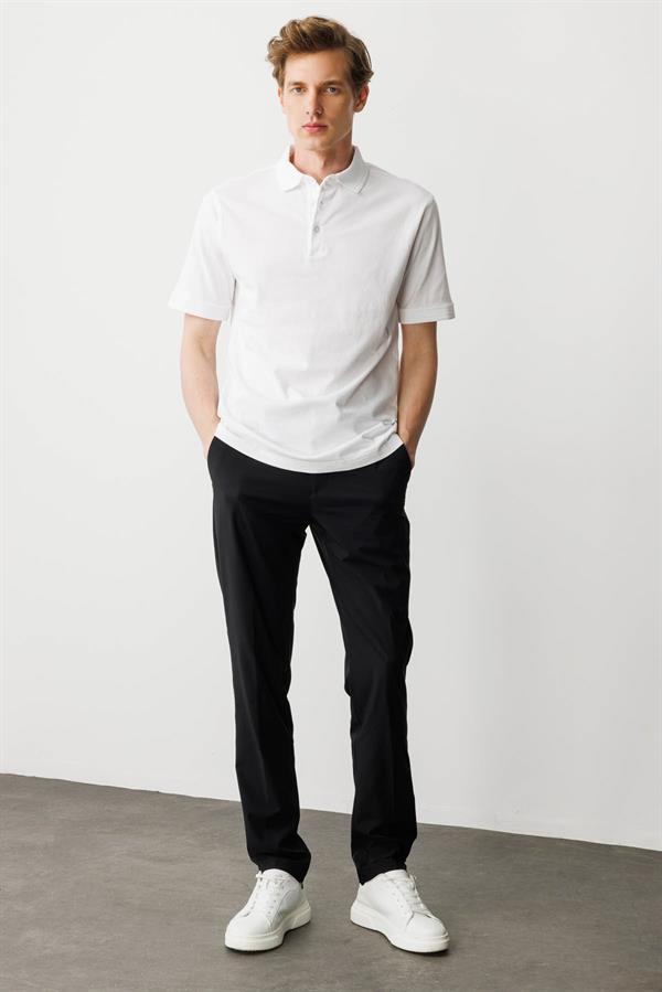 Erkek Polo Yaka T-shirt Beyaz