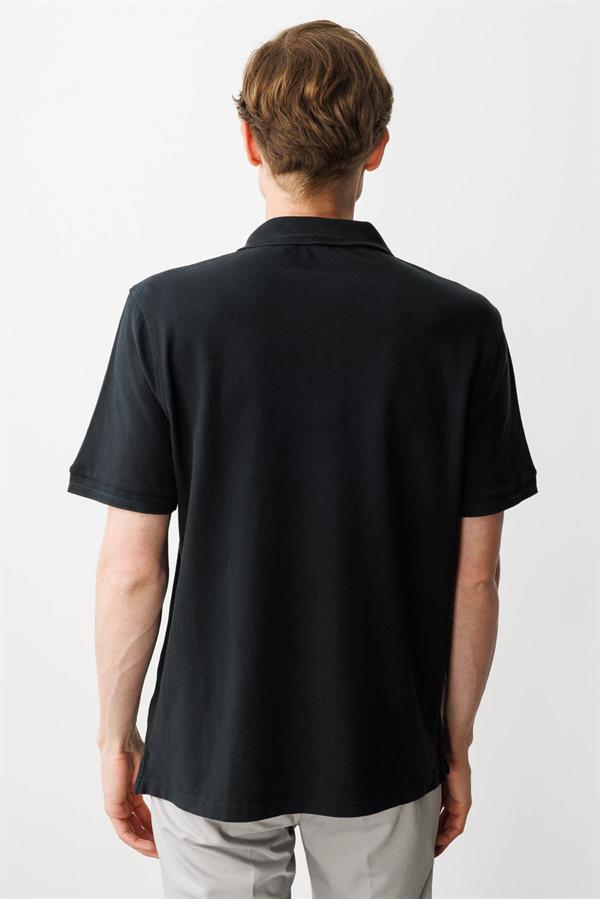 Erkek Polo Yaka T-shirt Füme