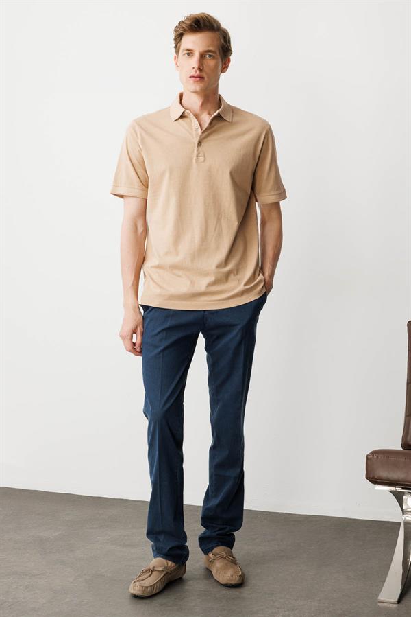Erkek Polo Yaka T-shirt K.Bej