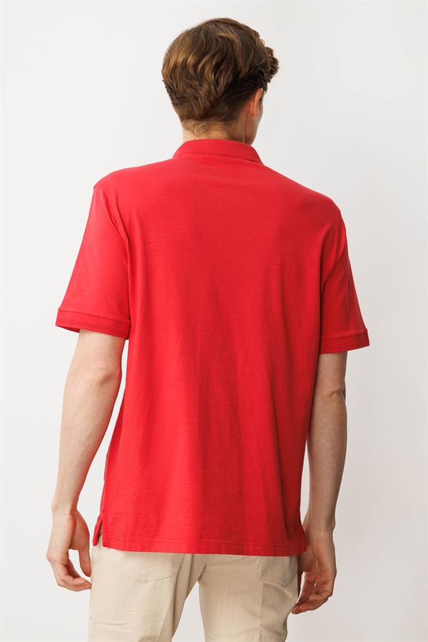Erkek Polo Yaka T-shirt Kırmızı