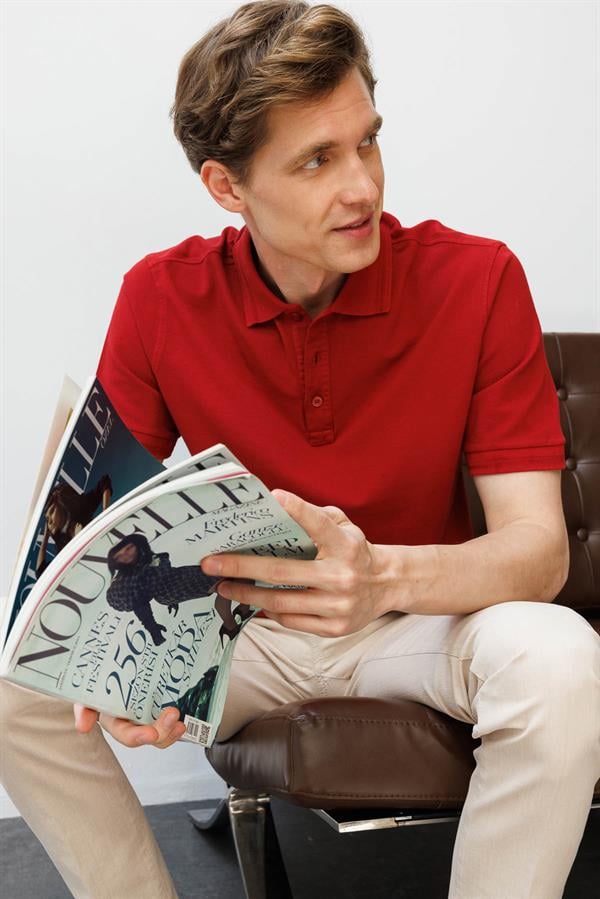 Erkek Polo Yaka T-shirt Kırmızı