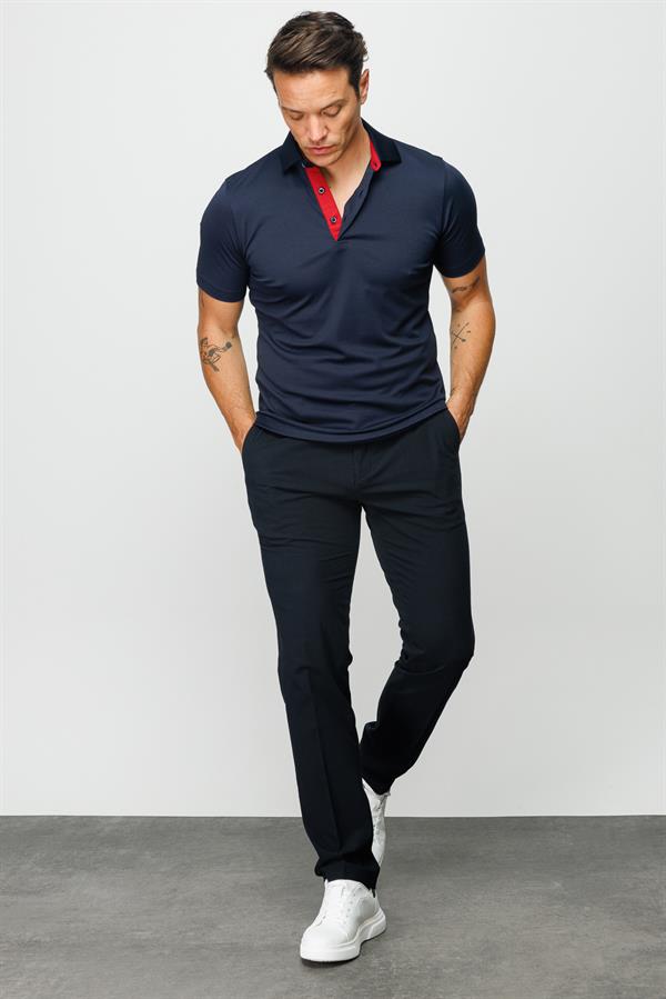 Мужская футболка поло синяя 