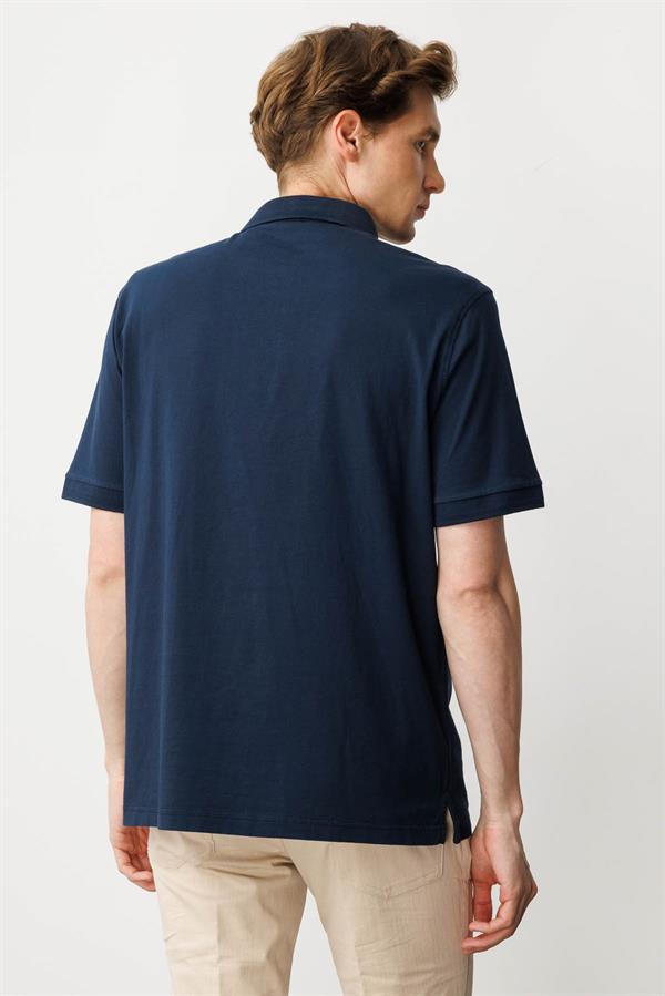 Erkek Polo Yaka T-shirt Lacivert