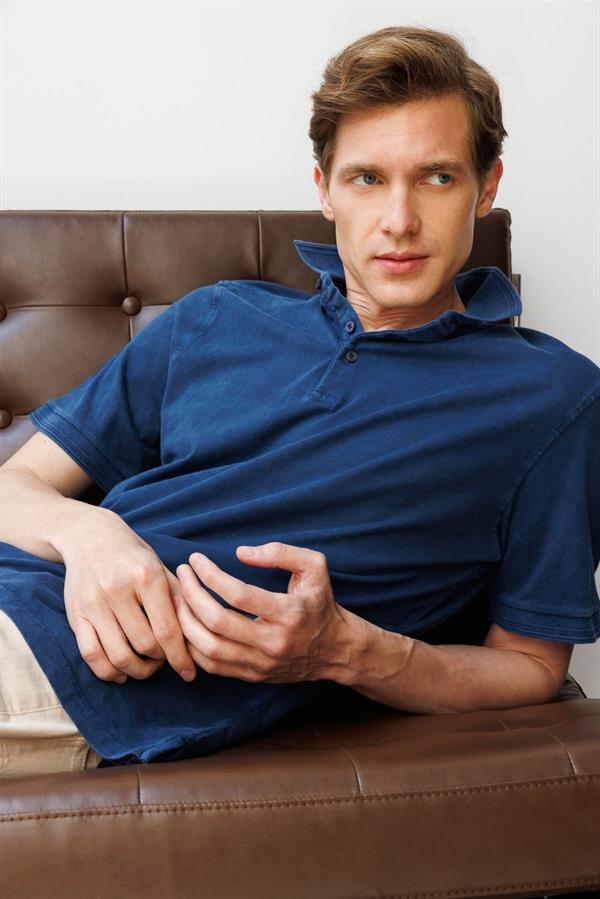 Erkek Polo Yaka T-shirt Lacivert