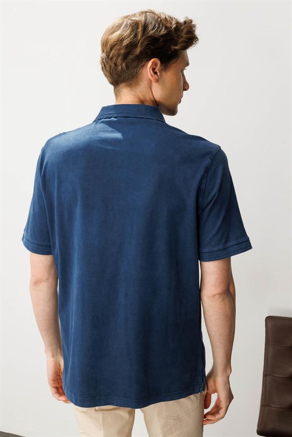 Erkek Polo Yaka T-shirt Lacivert