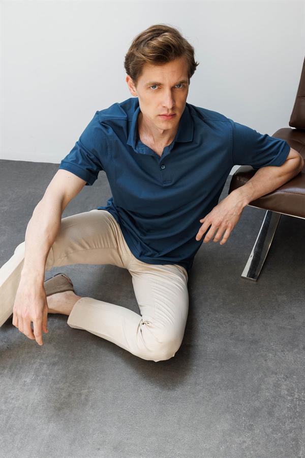 Erkek Polo Yaka T-shirt Petrol