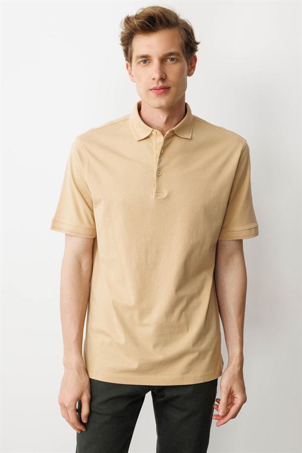 Erkek Polo Yaka T-shirt Sarı