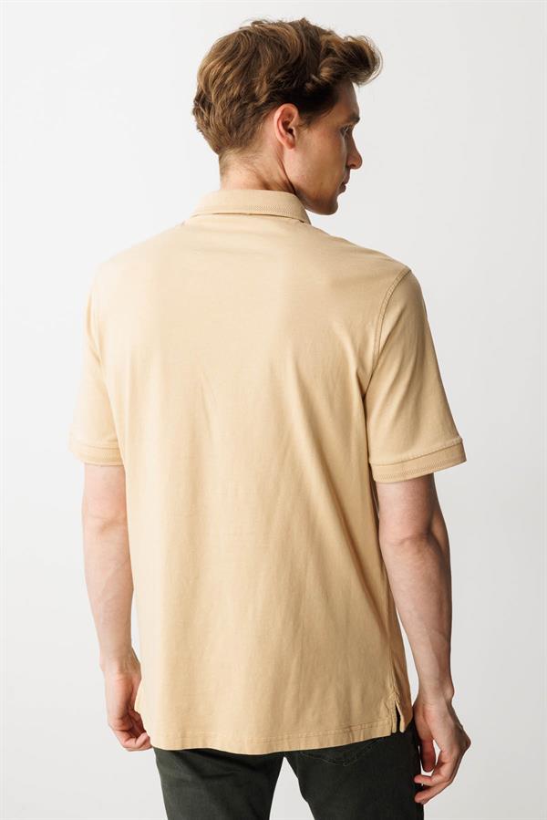Erkek Polo Yaka T-shirt Sarı