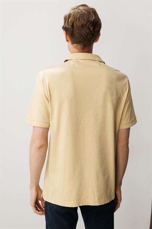 Erkek Polo Yaka T-shirt Sarı