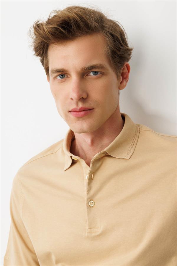 Erkek Polo Yaka T-shirt Sarı