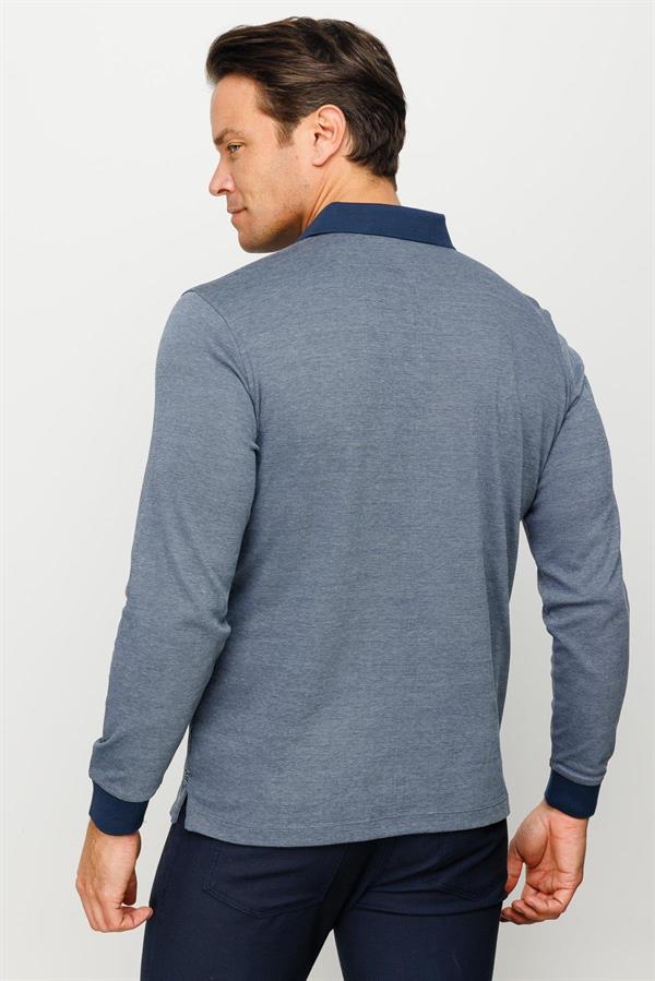 Мужская толстовка с воротником поло и перьями