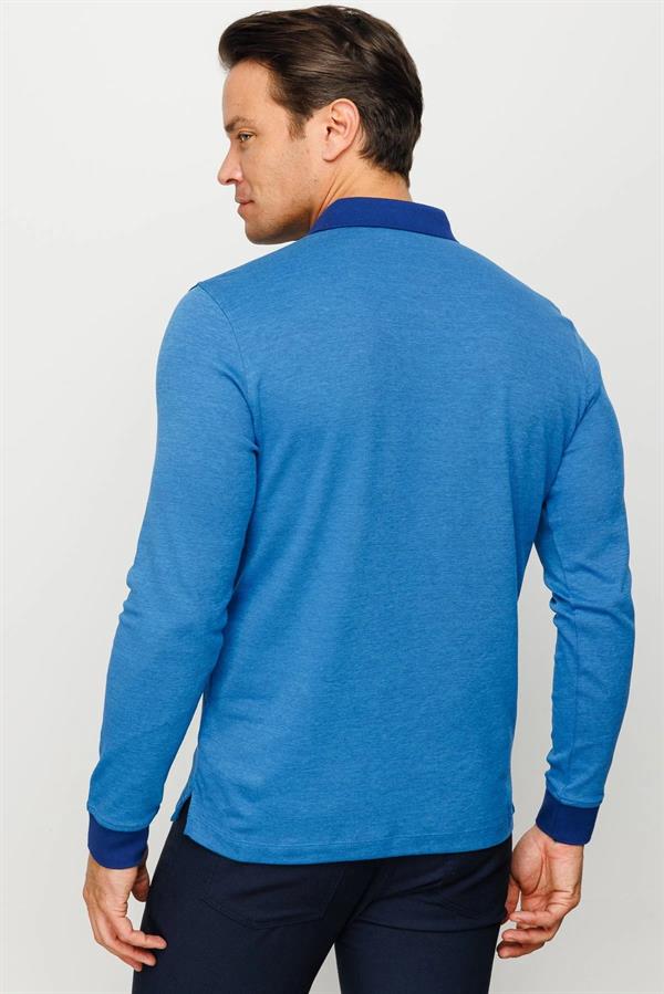 Мужская толстовка с воротником поло и перьями