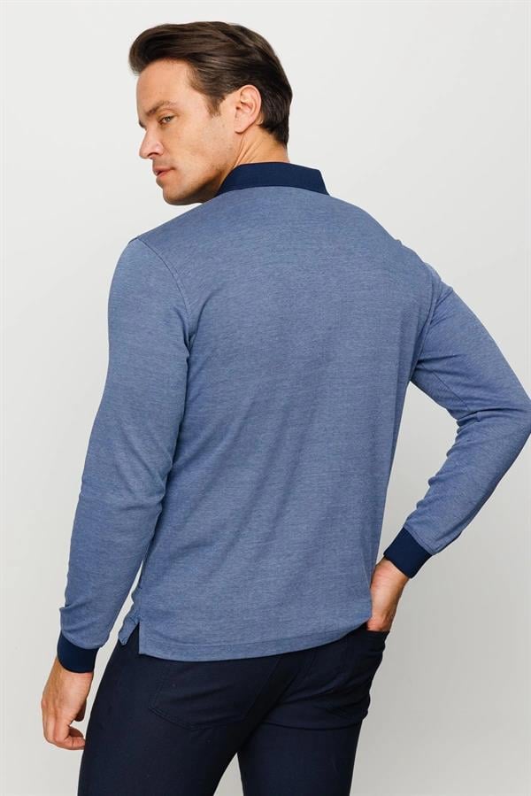 Мужская толстовка с воротником-поло с рисунком