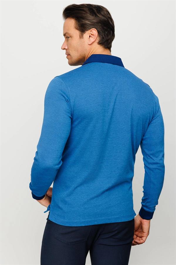 Мужская толстовка с воротником-поло с рисунком