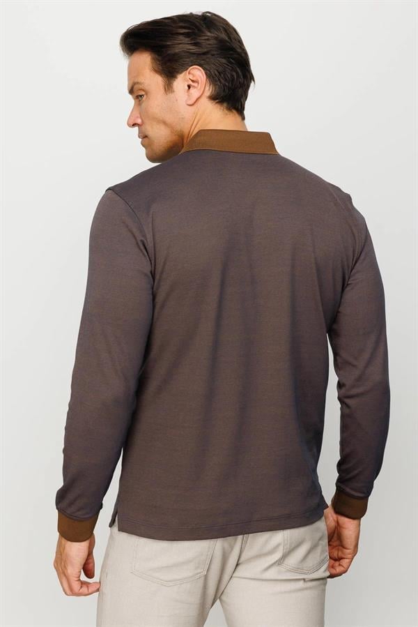 Мужская толстовка с воротником-поло с рисунком