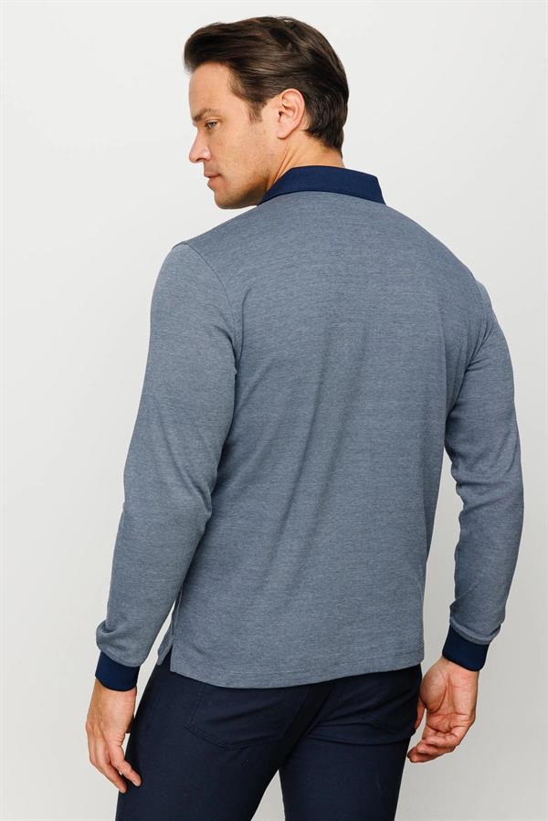 Мужская толстовка с воротником-поло с рисунком