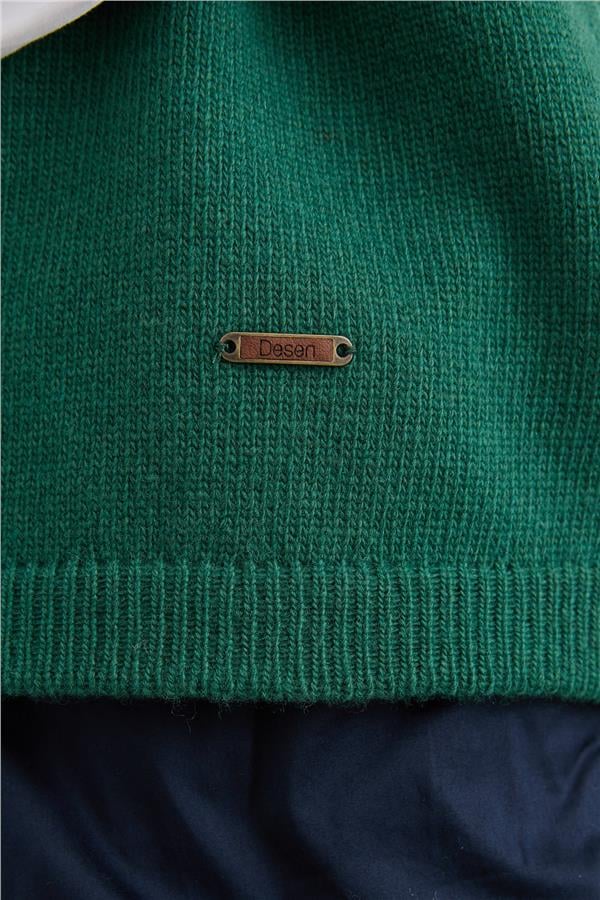 Мужской шерстяной свитер с круглым вырезом