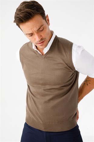 Мужской трикотаж Свитер темно-коричневый