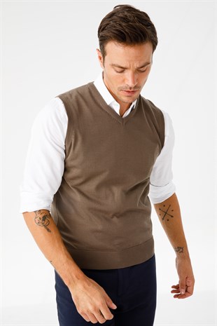 Мужской трикотаж Свитер темно-коричневый